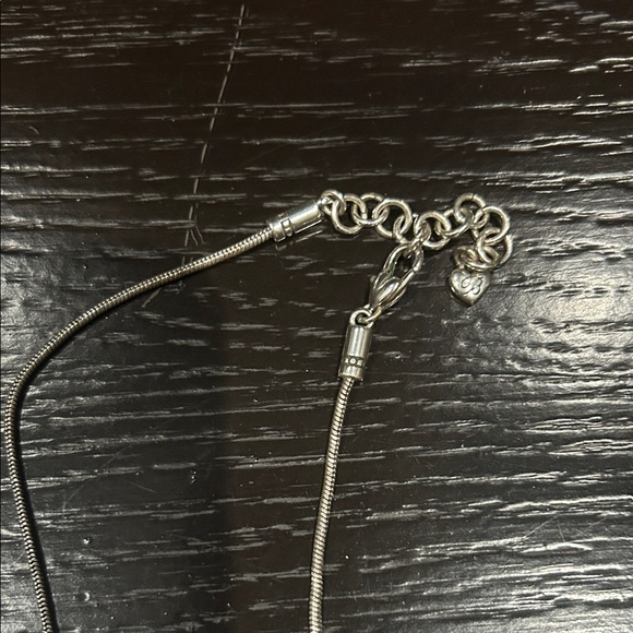 Brighton Silver Heart Pendant Necklace with Crystal Accents - Picture 4 of 5